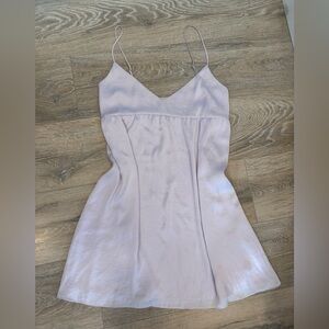 Aritzia Wilfred Light Purple Satin Dress